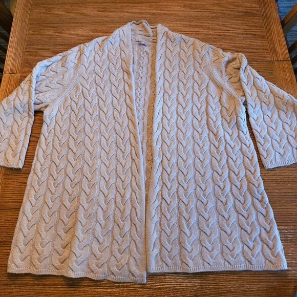 J Jill Open Cardigan Cable Knit - Picture 1 of 10